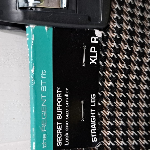 Investments The REGENT ST Fit Pull-On Straight Leg Houndstooth Pants - Picture 7 of 10